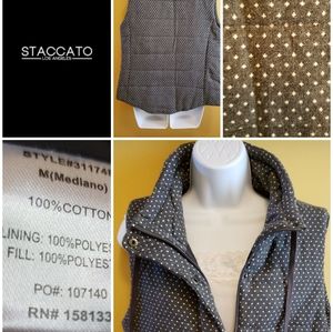 Staccato super soft gray polka-dot puffer vest